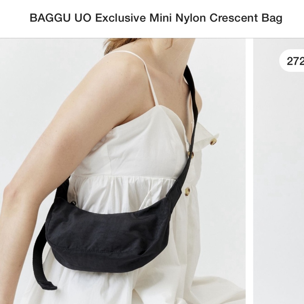 Urban Outfitters Baggu mini nylon crescent bag